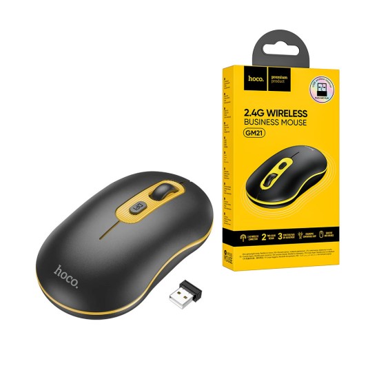 Hoco Wireless Mouse GM21 2.4GHz Black Yellow